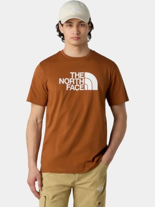 The North Face M Ss Easy Tee férfi rövid ujjú póló barna színben 2