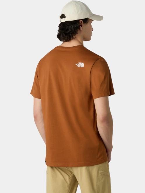 The North Face M Ss Easy Tee férfi rövid ujjú póló barna színben 3
