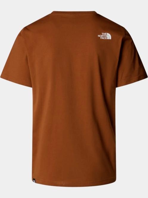 The North Face M Ss Easy Tee férfi rövid ujjú póló barna színben 6
