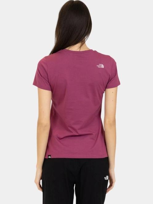 The North Face W S/S Easy Tee női rövid ujjú póló magenta színben 4