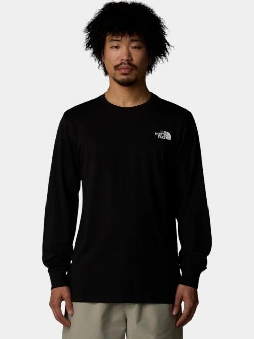 The North Face M L/S Easy Tee férfi hosszú ujjú póló fekete színben 2