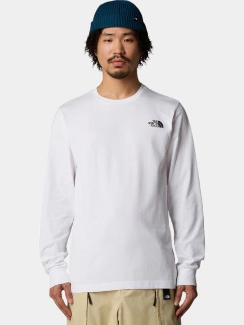 The North Face M L/S Easy Tee férfi hosszú ujjú póló fehér színben 2