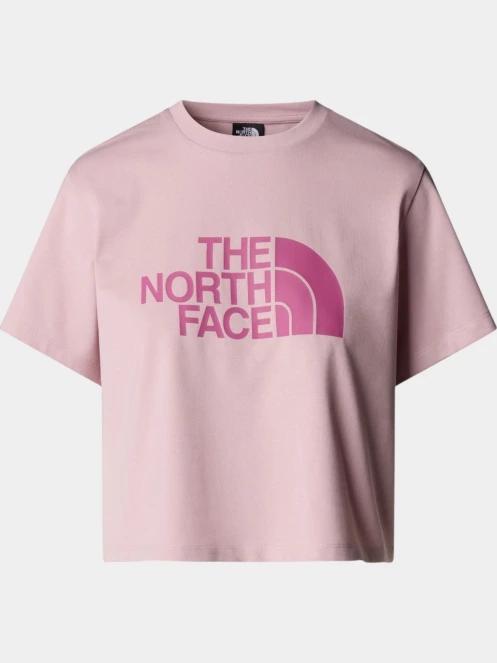 The North Face W S/S Easy Relaxed Cropped Tee női crop top rózsaszín színben 5