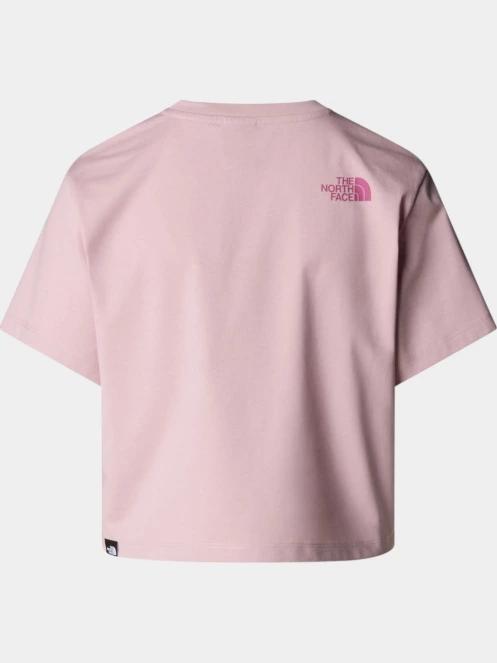 The North Face W S/S Easy Relaxed Cropped Tee női crop top rózsaszín színben 6