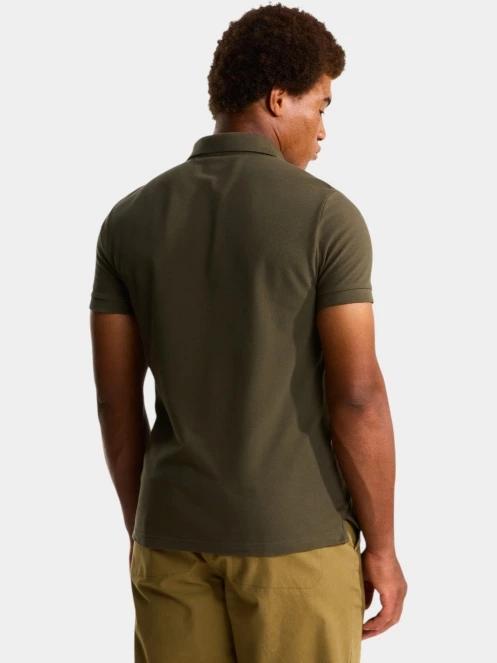 The North Face M Premium Slim Polo férfi galléros póló oliva színben 4