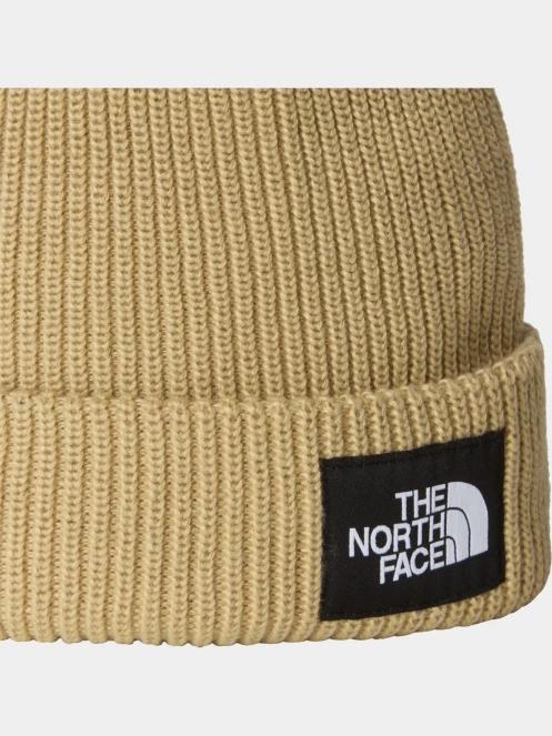 The North Face Salty Lined Beanie kötött sapka oliva színben 4