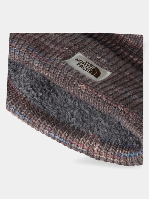 The North Face Salty Bae Lined Beanie kötött sapka barna színben 4