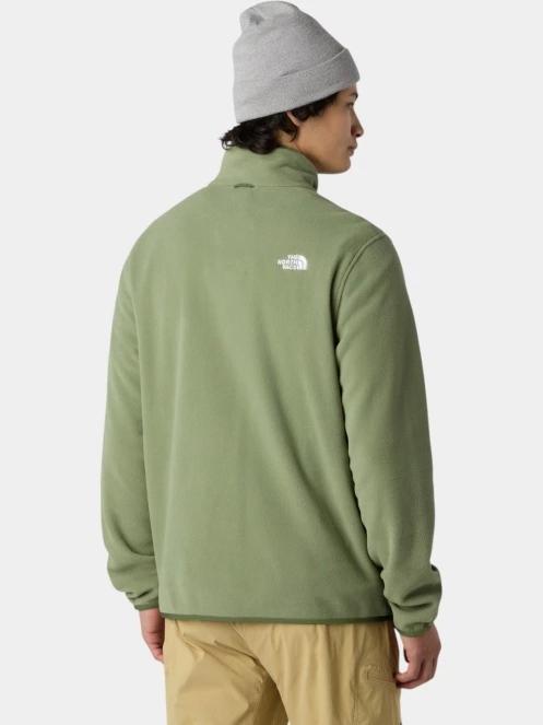 The North Face M Glacier Fleece Jacket férfi polár pulóver zöld színben 4