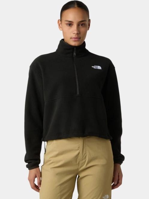 The North Face W Glacier Fleece 1/2 Zip Short Jacket női polár pulóver fekete színben 2
