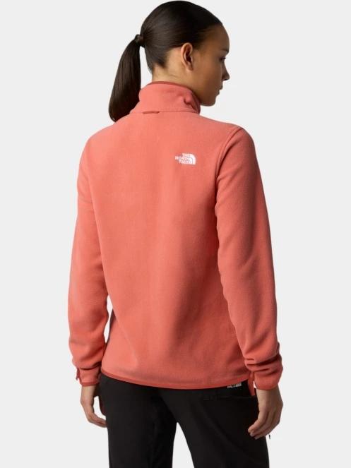 The North Face W Glacier Fleece Jacket női polár pulóver piros színben 3