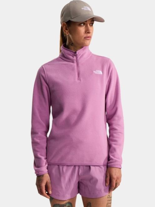 The North Face W Glacier Fleece 1/4 Zip Jacket női polár pulóver magenta színben 2