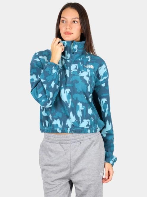 The North Face W Mountain Athletics Fleece 1/4 Zip-Prin női polár pulóver kék színben 6