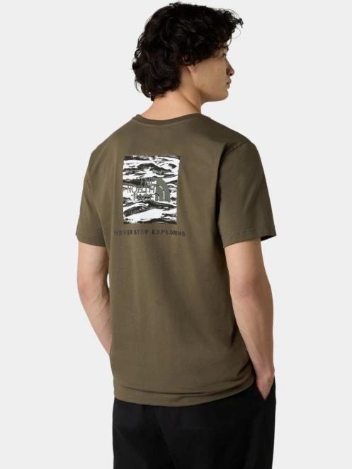 The North Face M Box Nse Edge Of Light Infill S/S Tee férfi rövid ujjú póló zöld színben 3