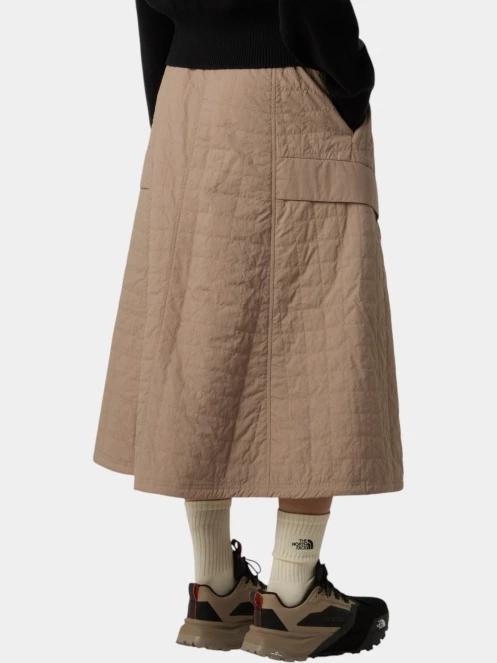 The North Face W Quilted Volume Skirt - Ap női midi szoknya barna színben 3