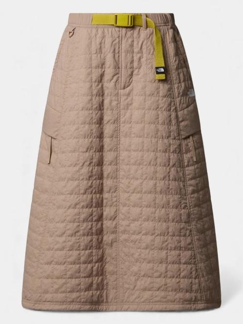 The North Face W Quilted Volume Skirt - Ap női midi szoknya barna színben 5