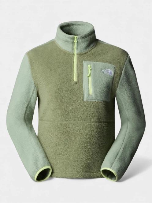 The North Face W Yumiori 1/4 Zip női polár pulóver zöld színben 5