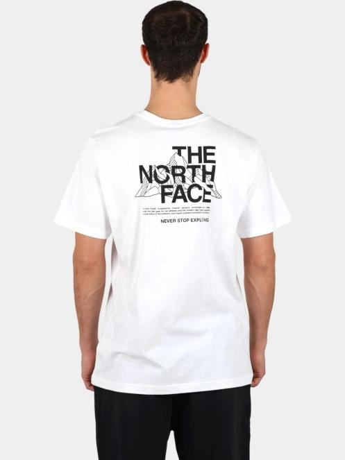 The North Face M Mountain Sketch Ss Tee férfi rövid ujjú póló fehér színben 4