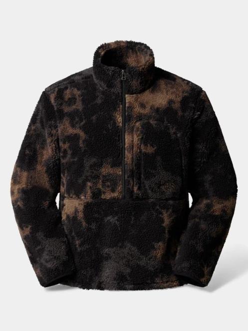 The North Face M Extreme Pile 2 Pullover -Print férfi polár pulóver barna színben 5