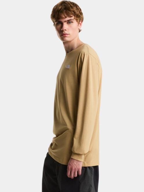 The North Face M Evolution Simple Dome Regular Long Sle férfi hosszú ujjú póló barna színben 3