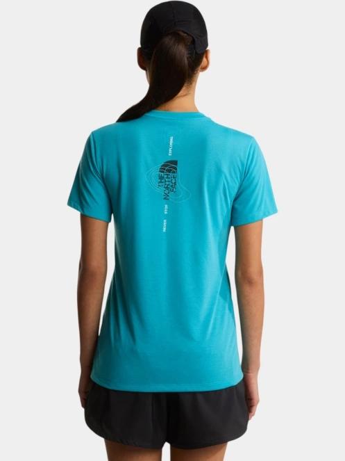 The North Face W Bitmap Logo Short Sleeves Tee-Graphic női rövid ujjú sport póló kék színben 4