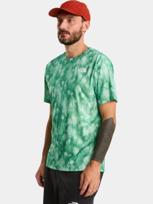 The North Face M 24/7 Short Sleeve T-Shirt Reg-Print férfi rövid ujjú sport póló zöld színben 2