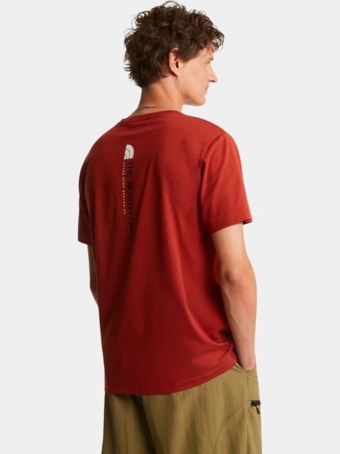 The North Face M Vertical Regular Short Sleeve Tee-Grap férfi rövid ujjú póló piros színben 4