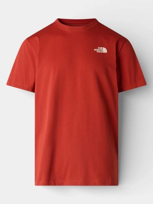 The North Face M Vertical Regular Short Sleeve Tee-Grap férfi rövid ujjú póló piros színben 6