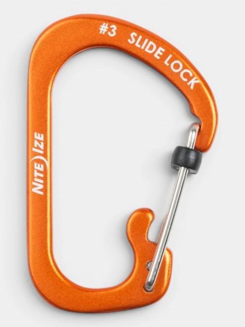 Niteize SlideLock® Carabiner Aluminum #3 karabiner narancssárga színben 2