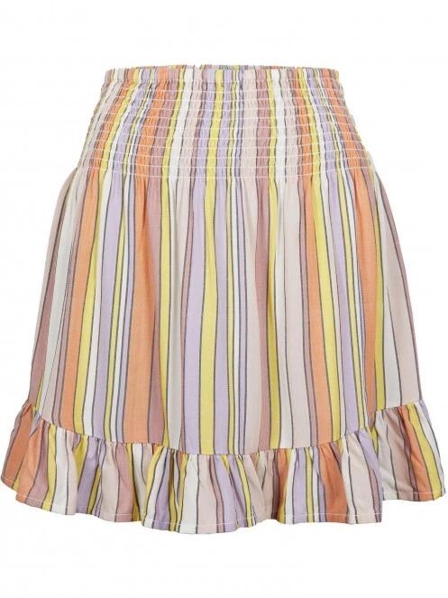 O'Neill Lilia Smocked Skirt női szoknya rózsaszín színben 7