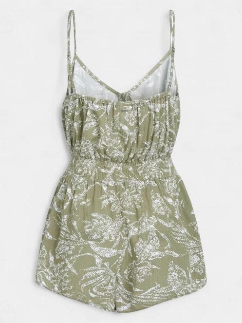 O'Neill Thin Strap Buttoned Romper női overál oliva színben 8