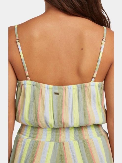 O'Neill Thin Strap Buttoned Romper női overál zöld színben 5