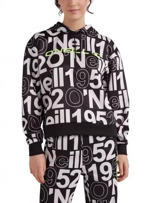 O'Neill Rutile Aop Hooded Fleece női kapucnis pulóver fekete színben 2