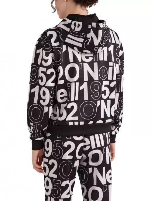 O'Neill Rutile Aop Hooded Fleece női kapucnis pulóver fekete színben 3