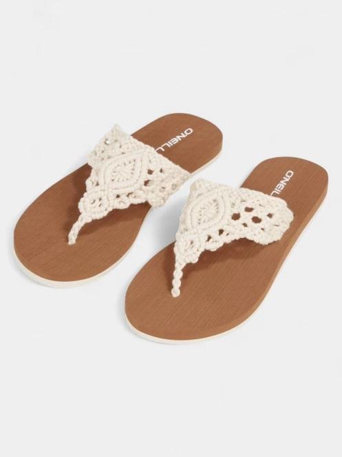 O'Neill Ditsy Crochet Sandals női flip flop papucs fehér színben 2