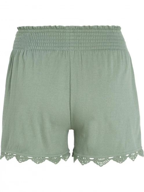 O'Neill Essentials Ava Smocked Shorts női rövidnadrág zöld színben 7