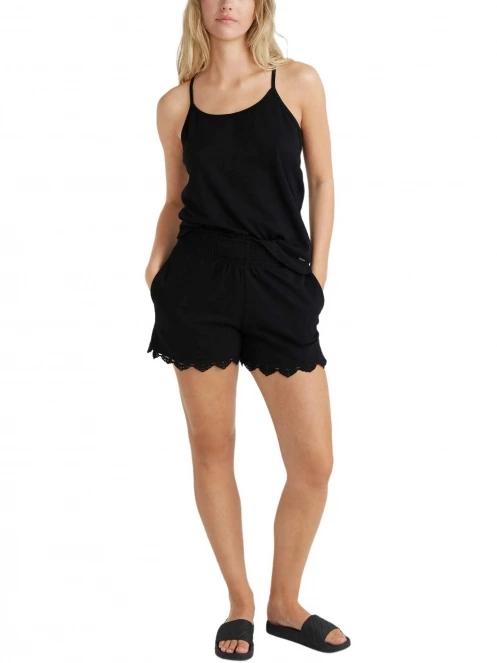 O'Neill Essentials Ava Smocked Shorts női rövidnadrág fekete színben 4