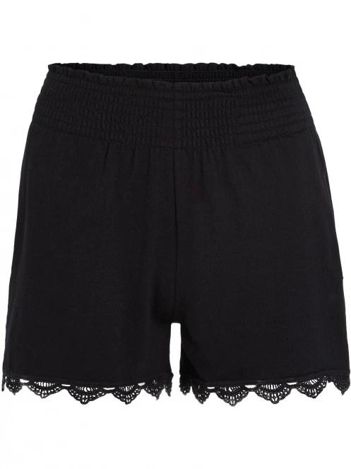 O'Neill Essentials Ava Smocked Shorts női rövidnadrág fekete színben 6