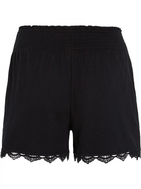 O'Neill Essentials Ava Smocked Shorts női rövidnadrág fekete színben 7