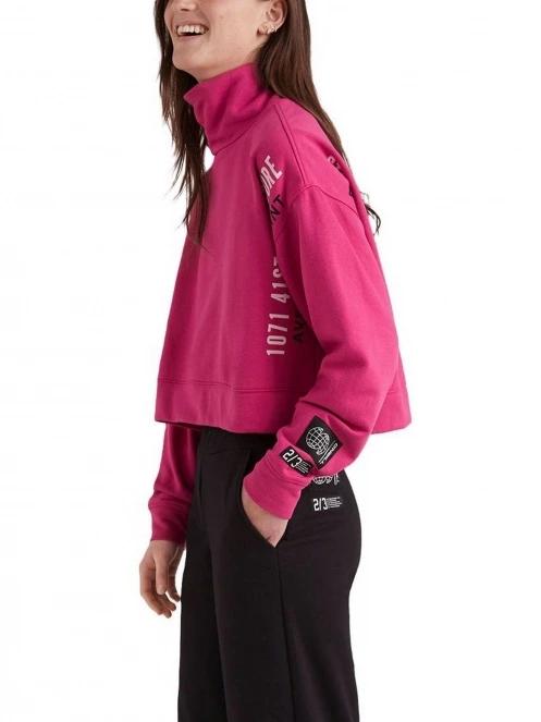 O'Neill Progressive Mock Neck Sweat női pulóver magenta színben 5