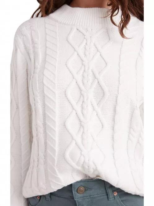 O'Neill Cable Knit Pullover női kötött pulóver fehér színben 4