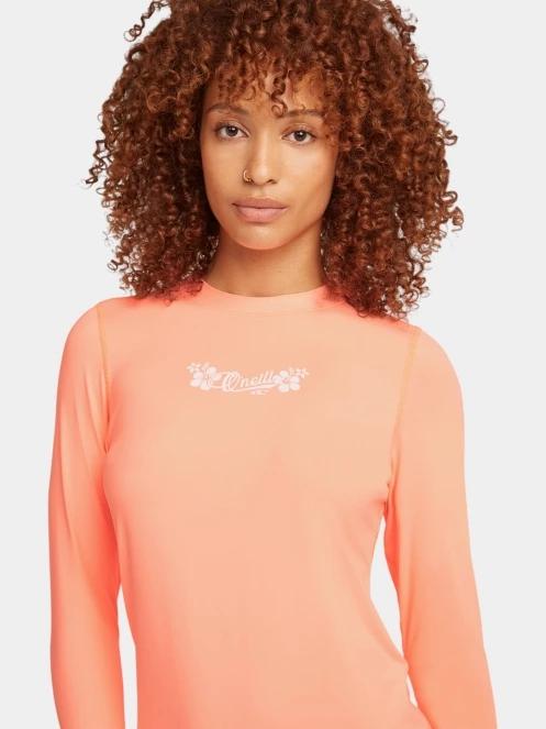 O'Neill O'Neill Skins L/Slv női hosszú ujjú lycra narancssárga színben 4