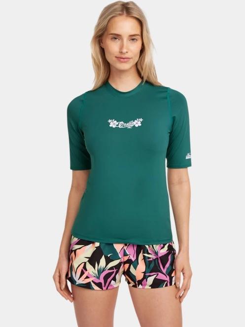O'Neill O'Neill Skins S/Slv női rövid ujjú lycra zöld színben 2