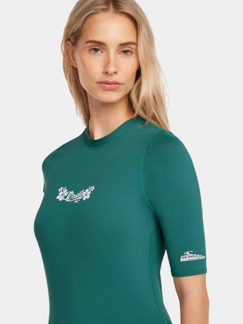 O'Neill O'Neill Skins S/Slv női rövid ujjú lycra zöld színben 4