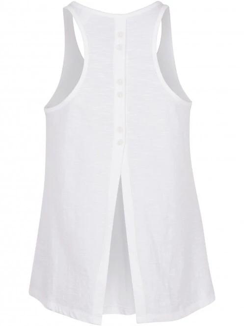 O'Neill Ella Button Back Tank Top női ujjatlan póló fehér színben 3