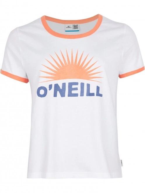 O'Neill Marri Ringer T-Shirt női rövid ujjú póló fehér színben 2