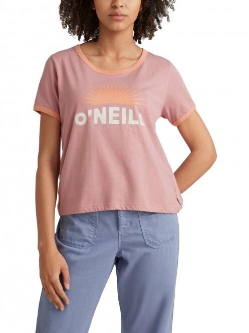 O'Neill Marri Ringer T-Shirt női rövid ujjú póló rózsaszín színben 2