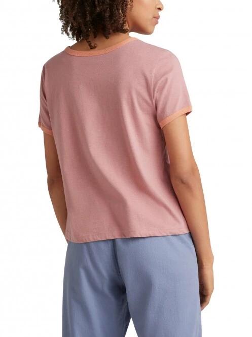 O'Neill Marri Ringer T-Shirt női rövid ujjú póló rózsaszín színben 3