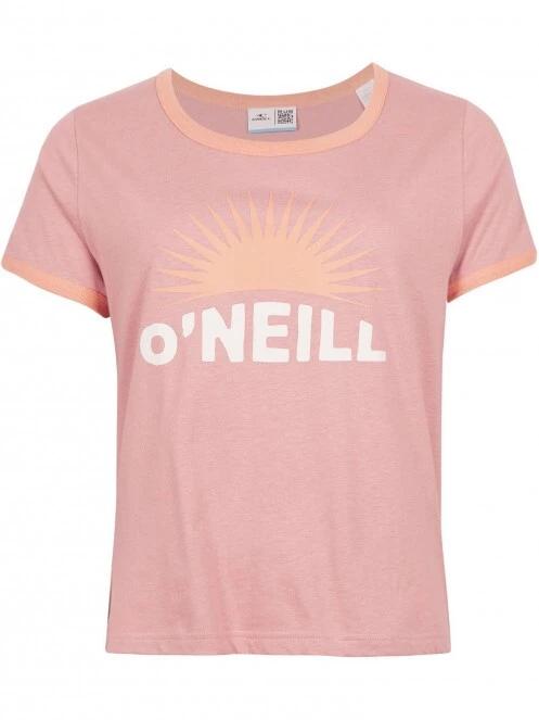 O'Neill Marri Ringer T-Shirt női rövid ujjú póló rózsaszín színben 6