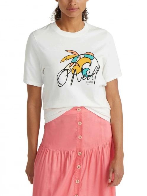 O'Neill Luano Graphic T-Shirt női rövid ujjú póló fehér színben 2
