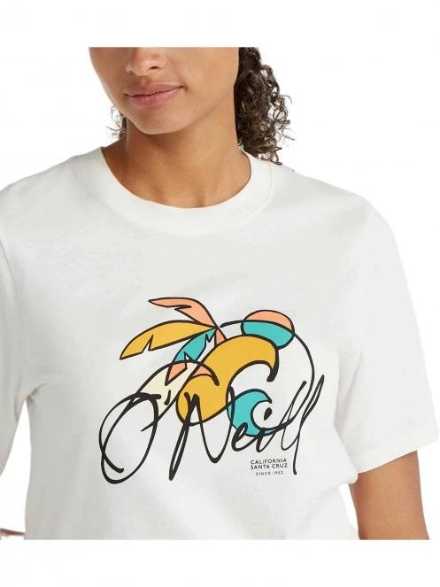 O'Neill Luano Graphic T-Shirt női rövid ujjú póló fehér színben 5